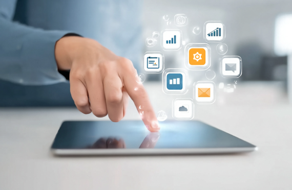 花瓣素材_常规内容-科技风系列写实感手指触碰屏幕+悬浮图标图片_194753796 (1).png